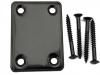 BLACK ELECTRIC GUITAR NECK PLATE WITH CUSHION